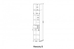 НИКОЛЬ 6 Пенал в Верхней Салде - verhnyaya-salda.mebel24.online | фото 2