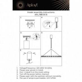 Подвесная люстра Aployt Rezeda APL.788.03.15 в Верхней Салде - verhnyaya-salda.mebel24.online | фото 13