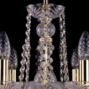 Подвесная люстра Bohemia Ivele Crystal 1402 1402/6/160/G/Leafs в Верхней Салде - verhnyaya-salda.mebel24.online | фото 4