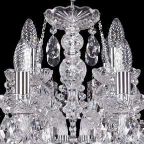 Подвесная люстра Bohemia Ivele Crystal 1411 1411/8+4/195/Ni в Верхней Салде - verhnyaya-salda.mebel24.online | фото 4