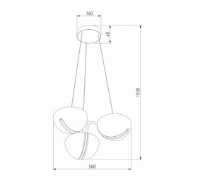 Подвесная люстра Eurosvet Emisfero 50083/3 LED золото в Верхней Салде - verhnyaya-salda.mebel24.online | фото 6