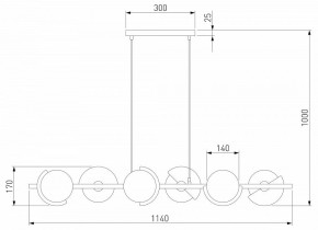 Подвесная люстра Eurosvet Moity 70149/6 черный/латунь в Верхней Салде - verhnyaya-salda.mebel24.online | фото 5