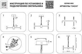 Подвесная люстра Lightstar Iris 734247 в Верхней Салде - verhnyaya-salda.mebel24.online | фото 4