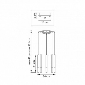 Подвесная люстра Lightstar Tubo L5T747143 в Верхней Салде - verhnyaya-salda.mebel24.online | фото 3