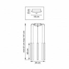 Подвесная люстра Lightstar Tubo L5T747333 в Верхней Салде - verhnyaya-salda.mebel24.online | фото 3