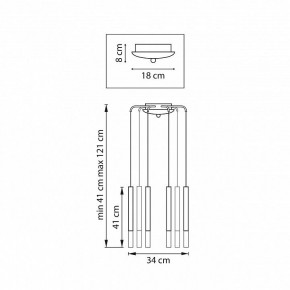 Подвесная люстра Lightstar Tubo L8T747133 в Верхней Салде - verhnyaya-salda.mebel24.online | фото 3