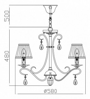 Подвесная люстра Maytoni Brionia ARM172-05-G в Верхней Салде - verhnyaya-salda.mebel24.online | фото 5