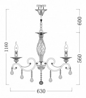 Подвесная люстра Maytoni Grace ARM247-06-G в Верхней Салде - verhnyaya-salda.mebel24.online | фото 3
