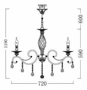 Подвесная люстра Maytoni Grace ARM247-08-G в Верхней Салде - verhnyaya-salda.mebel24.online | фото 4