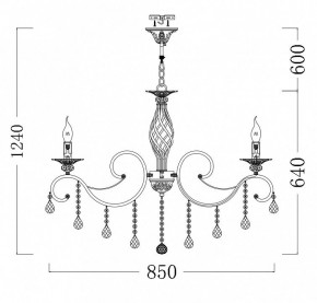 Подвесная люстра Maytoni Grace RC247-PL-10-R в Верхней Салде - verhnyaya-salda.mebel24.online | фото 6