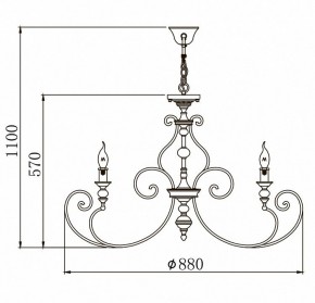 Подвесная люстра Maytoni Karina H631-PL-08-B в Верхней Салде - verhnyaya-salda.mebel24.online | фото 3