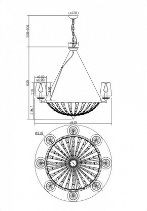 Подвесная люстра Maytoni Pantheon H021PL-08CH в Верхней Салде - verhnyaya-salda.mebel24.online | фото 4
