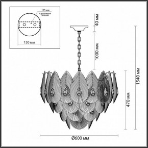 Подвесная люстра Odeon Light Cabochon 5050/17 в Верхней Салде - verhnyaya-salda.mebel24.online | фото 6