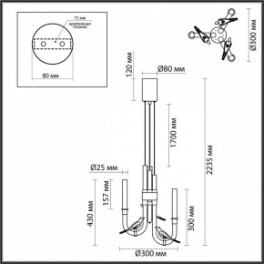 Подвесная люстра Odeon Light Lark 5431/6L в Верхней Салде - verhnyaya-salda.mebel24.online | фото 5