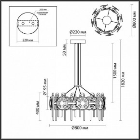 Подвесная люстра Odeon Light Magnet 5407/92L в Верхней Салде - verhnyaya-salda.mebel24.online | фото 6