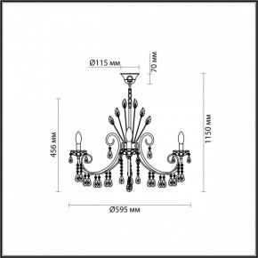 Подвесная люстра Odeon Light Versia 4977/6 в Верхней Салде - verhnyaya-salda.mebel24.online | фото 5