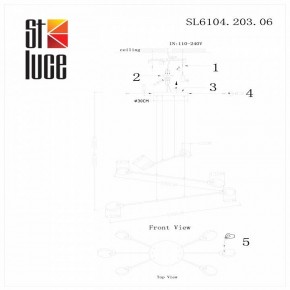 Подвесная люстра ST-Luce Montecelio SL6104.203.06 в Верхней Салде - verhnyaya-salda.mebel24.online | фото 4