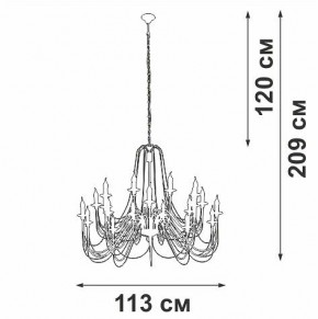 Подвесная люстра Vitaluce V1044 V1044-1/20 в Верхней Салде - verhnyaya-salda.mebel24.online | фото 3