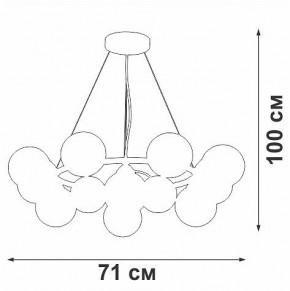 Подвесная люстра Vitaluce V48410 V48410-8/12S в Верхней Салде - verhnyaya-salda.mebel24.online | фото 3