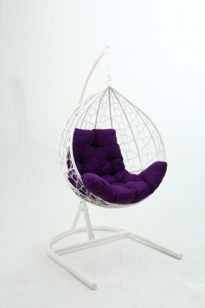 Подвесное кресло Бароло (белый/фиолетовый) в Верхней Салде - verhnyaya-salda.mebel24.online | фото
