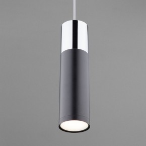 Подвесной светильник Eurosvet Double Topper 50135/1 LED хром/черный в Верхней Салде - verhnyaya-salda.mebel24.online | фото 2