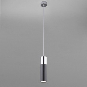 Подвесной светильник Eurosvet Double Topper 50135/1 LED хром/черный в Верхней Салде - verhnyaya-salda.mebel24.online | фото 3