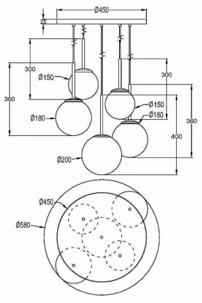 Подвесной светильник Maytoni Basic form MOD321PL-05G1 в Верхней Салде - verhnyaya-salda.mebel24.online | фото 4
