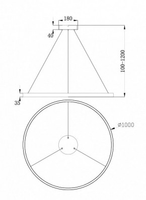 Подвесной светильник Maytoni Rim MOD058PL-L54BS4K в Верхней Салде - verhnyaya-salda.mebel24.online | фото 4