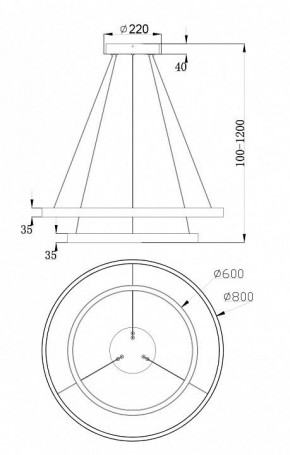 Подвесной светильник Maytoni Rim MOD058PL-L74W4K в Верхней Салде - verhnyaya-salda.mebel24.online | фото 6