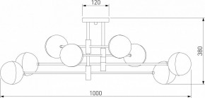 Потолочная люстра Eurosvet Nuvola 70129/8 латунь в Верхней Салде - verhnyaya-salda.mebel24.online | фото 3
