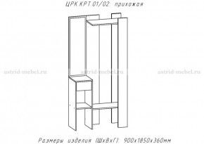 КРИТ-1 Прихожая (Делано светлый) в Верхней Салде - verhnyaya-salda.mebel24.online | фото 2