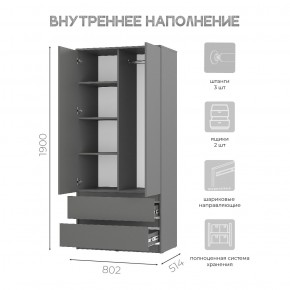 Шкаф 2-х створчатый Симпл ШК-03 (графит) в Верхней Салде - verhnyaya-salda.mebel24.online | фото 5