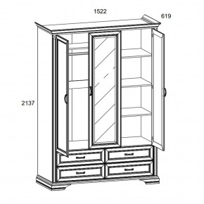 Шкаф 3D4S Z, MONAKO, цвет Сосна винтаж в Верхней Салде - verhnyaya-salda.mebel24.online | фото 1