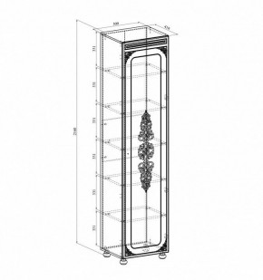 Шкаф для белья Ассоль плюс АС-531К в Верхней Салде - verhnyaya-salda.mebel24.online | фото 2