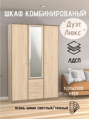 Шкаф комбинированный Дуэт Люкс с зеркалом в Верхней Салде - verhnyaya-salda.mebel24.online | фото 5