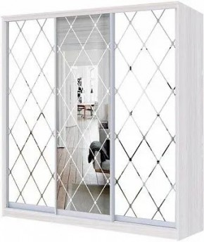 Шкаф-купе ХИТ 24-18/2-666 РОМБ БОЛЬШОЙ МАТОВЫЙ в Верхней Салде - verhnyaya-salda.mebel24.online | фото