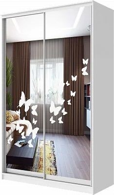 Шкаф-купе ХИТ 24-4-15-66 БАБОЧКИ в Верхней Салде - verhnyaya-salda.mebel24.online | фото