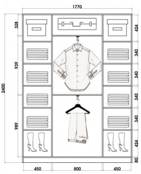 Шкаф-купе ХИТ 24-4-18/2-777 (420) в Верхней Салде - verhnyaya-salda.mebel24.online | фото 3