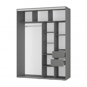 Шкаф-купе Крафт-6 1.6 м ШКК-06 (графит) в Верхней Салде - verhnyaya-salda.mebel24.online | фото 2