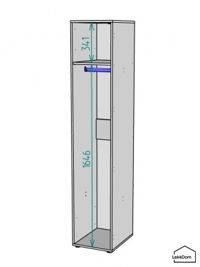 Шкаф Linnea MHR-1 2050х400х510 (ДВ-М 11.1.25) в Верхней Салде - verhnyaya-salda.mebel24.online | фото 3