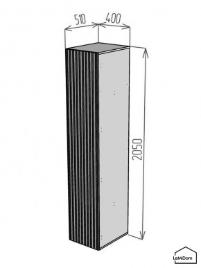 Шкаф Linnea MHR-1-3 2050х400х510 (Белый-М 11.1.2) в Верхней Салде - verhnyaya-salda.mebel24.online | фото 2
