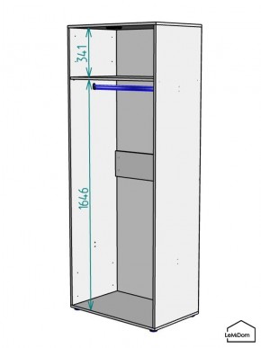 Шкаф Linnea MHR-2 2050х800х510 (Графит-М 11.1.25) в Верхней Салде - verhnyaya-salda.mebel24.online | фото 3