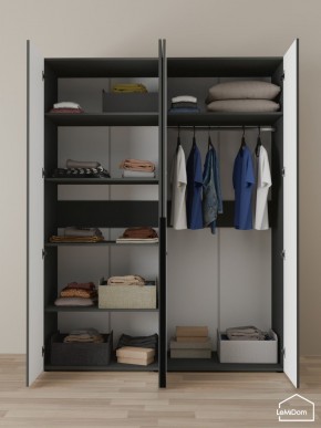 Шкаф Linnea MHR-4-1 2050х1600х510 (Графит-М 11.1.25) в Верхней Салде - verhnyaya-salda.mebel24.online | фото 4