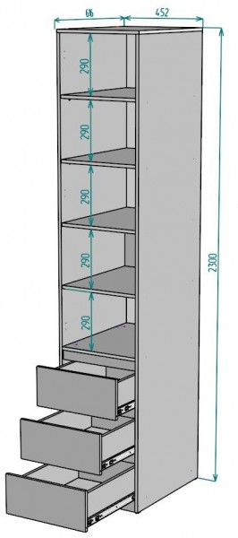 Шкаф Мальта H161 в Верхней Салде - verhnyaya-salda.mebel24.online | фото 2