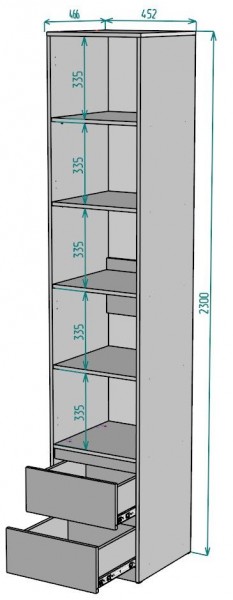 Шкаф Мальта H166 в Верхней Салде - verhnyaya-salda.mebel24.online | фото 2