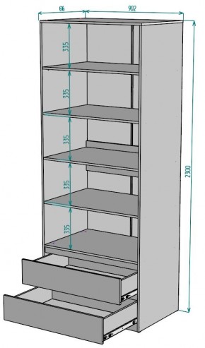 Шкаф Мальта H187 в Верхней Салде - verhnyaya-salda.mebel24.online | фото 2