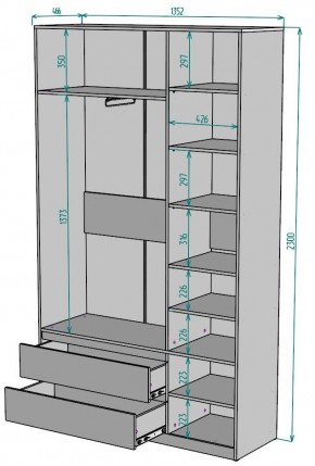 Шкаф Мальта H213 в Верхней Салде - verhnyaya-salda.mebel24.online | фото 2