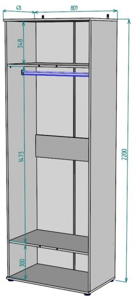 Шкаф Ольга H58 в Верхней Салде - verhnyaya-salda.mebel24.online | фото 2