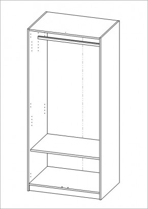 Шкаф ОРИОН двухдверный, цвет Дуб Сонома в Верхней Салде - verhnyaya-salda.mebel24.online | фото 2