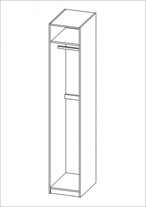 Шкаф ПЕГАС однодверный, цвет Дуб Сонома в Верхней Салде - verhnyaya-salda.mebel24.online | фото 3